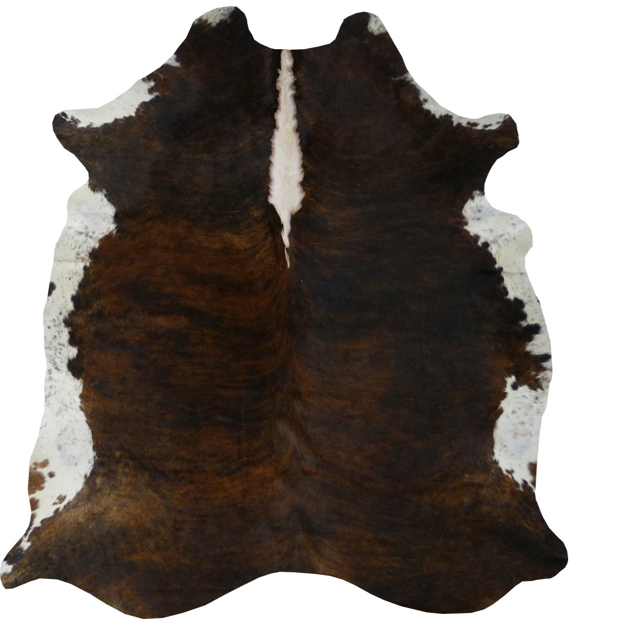 6.5 Ft  Black And White Brindled Cowhide Rug