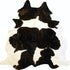 6.5 Ft  Black And White Brindled Cowhide Rug