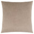 18" X 18" Taupe Velvet Polyester Mosaic Zippered Pillow