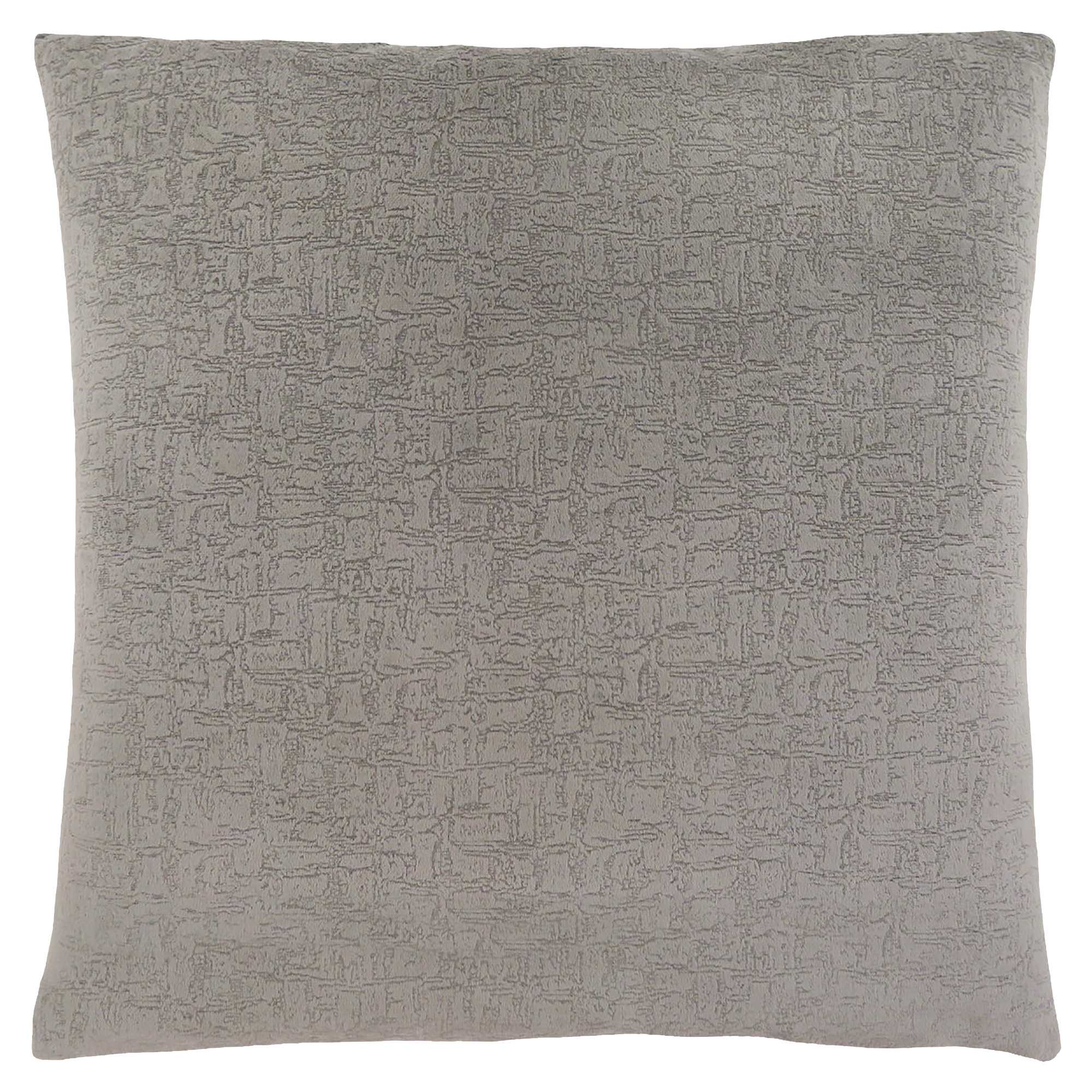 18" X 18" Taupe Velvet Polyester Mosaic Zippered Pillow