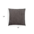 18" X 18" Gray Polyester Linen Zippered Pillow