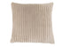 18" X 18" Beige Polyester Ribbed Zippered Pillow