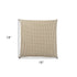 Set Of Two 18" X 18" Taupe Polyester Striped Zippered Pillow