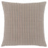 Set Of Two 18" X 18" Taupe Polyester Striped Zippered Pillow