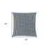 Set Of Two 18" X 18" Taupe Polyester Striped Zippered Pillow