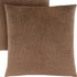 Set Of Two 18" X 18" Brown Velvet Polyester Mosaic Zippered Pillow