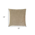 Set Of Two 18" X 18" Tan Polyester Zippered Pillow