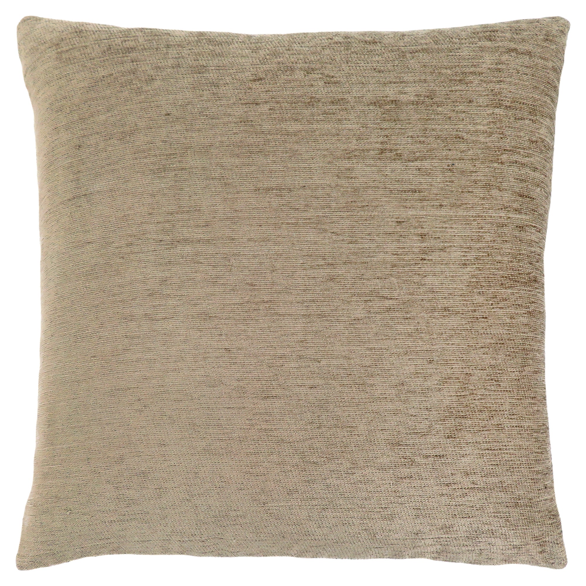 Set Of Two 18" X 18" Tan Polyester Zippered Pillow