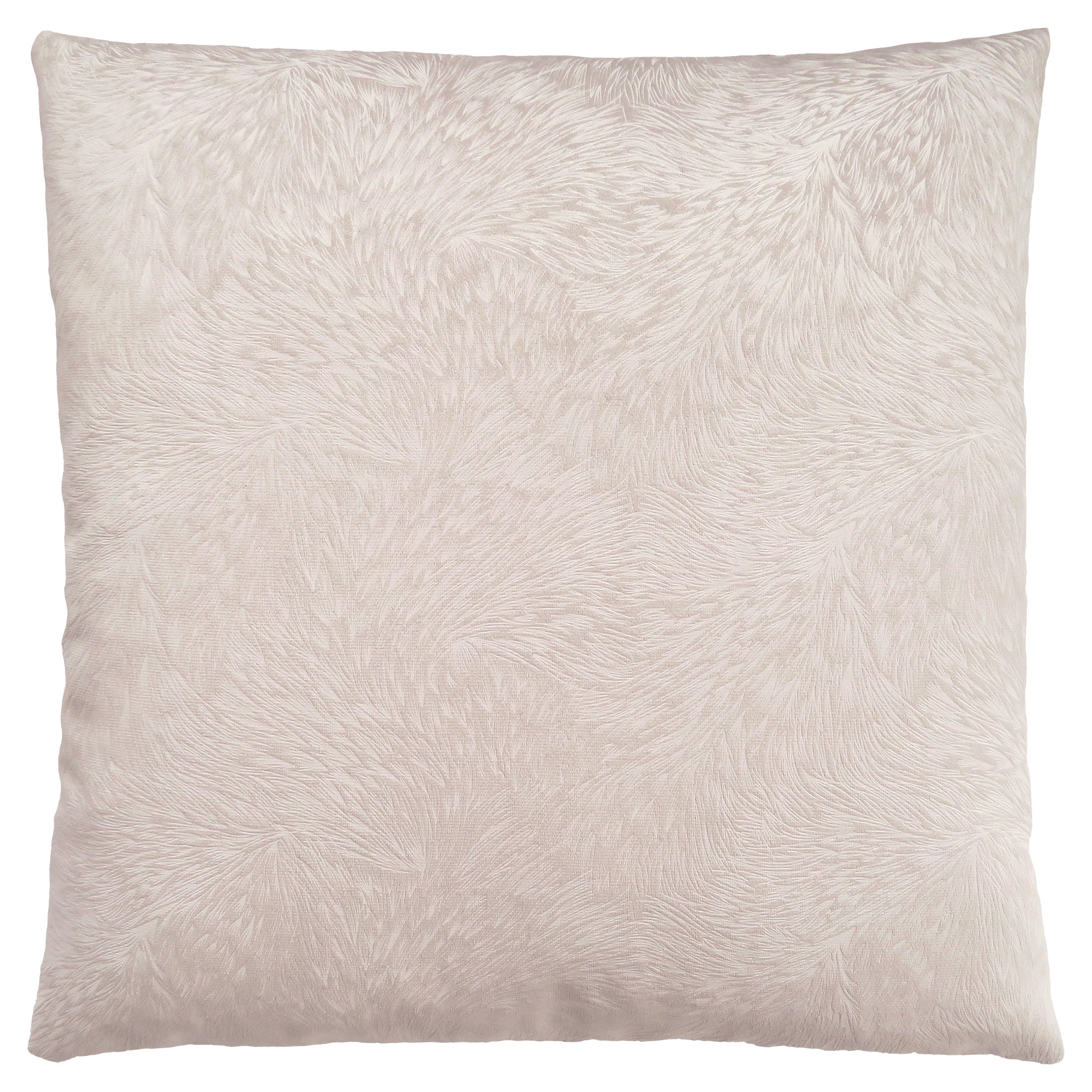 Set Of Two 18" X 18" Taupe Polyester Feather Zippered Pillow