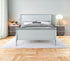 King Silver Sleigh Bed