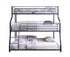 62" X 83" X 74" Gunmetal Metal Triple Bunk Bed  Twinfullqueen