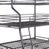 62" X 83" X 74" Gunmetal Metal Triple Bunk Bed  Twinfullqueen