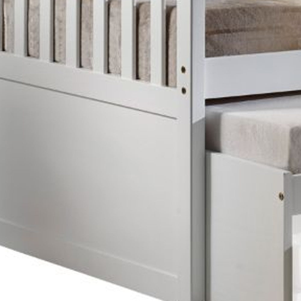 Twin Brown And Gray Bed With Trundle