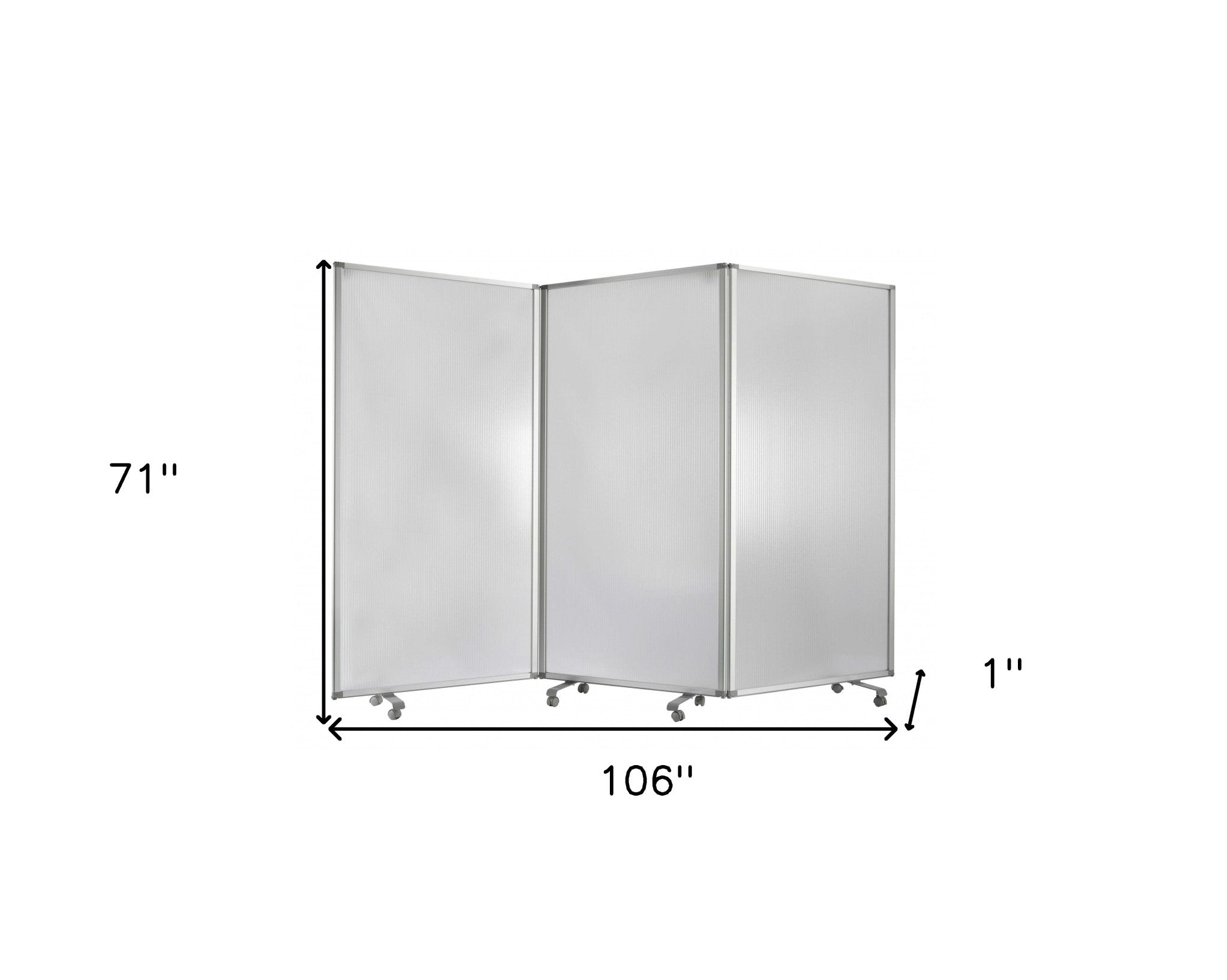 106 X 1 X 71 White Metal And Pvc Resilient - Screen