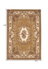 8'X11' Beige Ivory Machine Woven Hand Carved Floral Medallion Indoor Area Rug