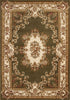 7' X 10'  Polypropylene Greenor Ivory Area Rug