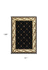 7' X 10'  Polypropylene Black Area Rug