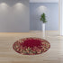 5' x 8' Ruby Red Wool Floral Hand Tufted Area Rug