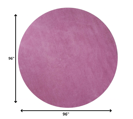 8' X 10' Polyester Hot Pink Area Rug