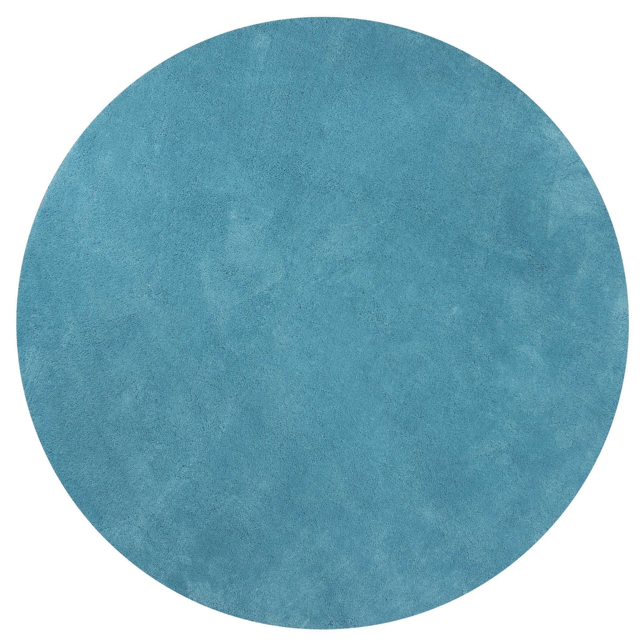 5' X 7' Highlighter Blue Plain Indoor Area Rug