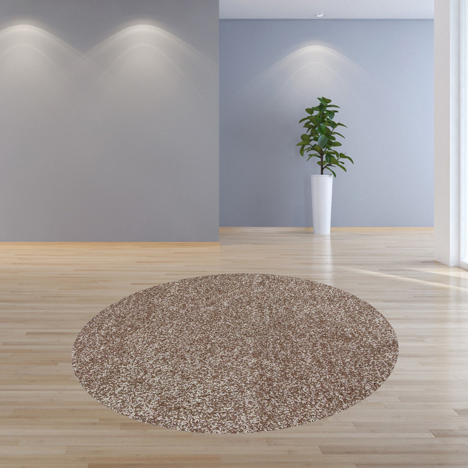 8' X 10' Polyester Beige Heather Area Rug