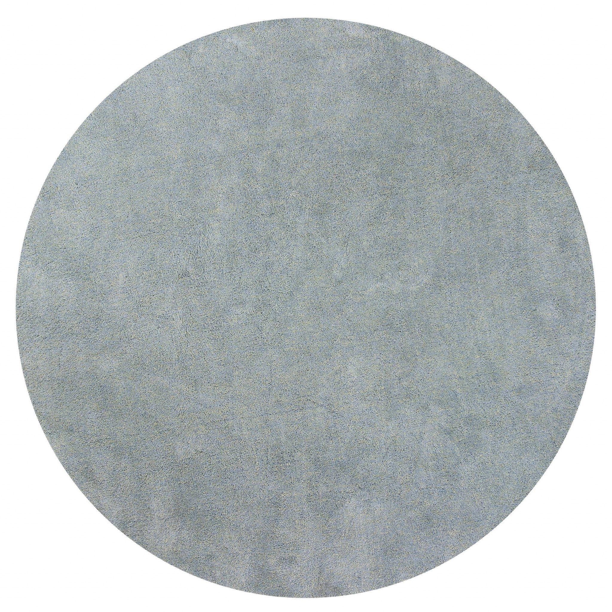 6' Blue Heather Round Indoor Shag Rug