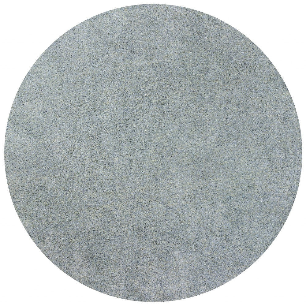 6' Blue Heather Round Indoor Shag Rug