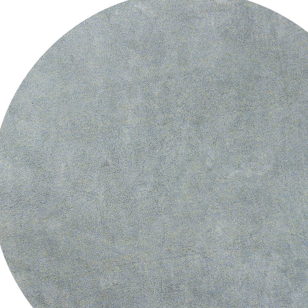 6' Blue Heather Round Indoor Shag Rug