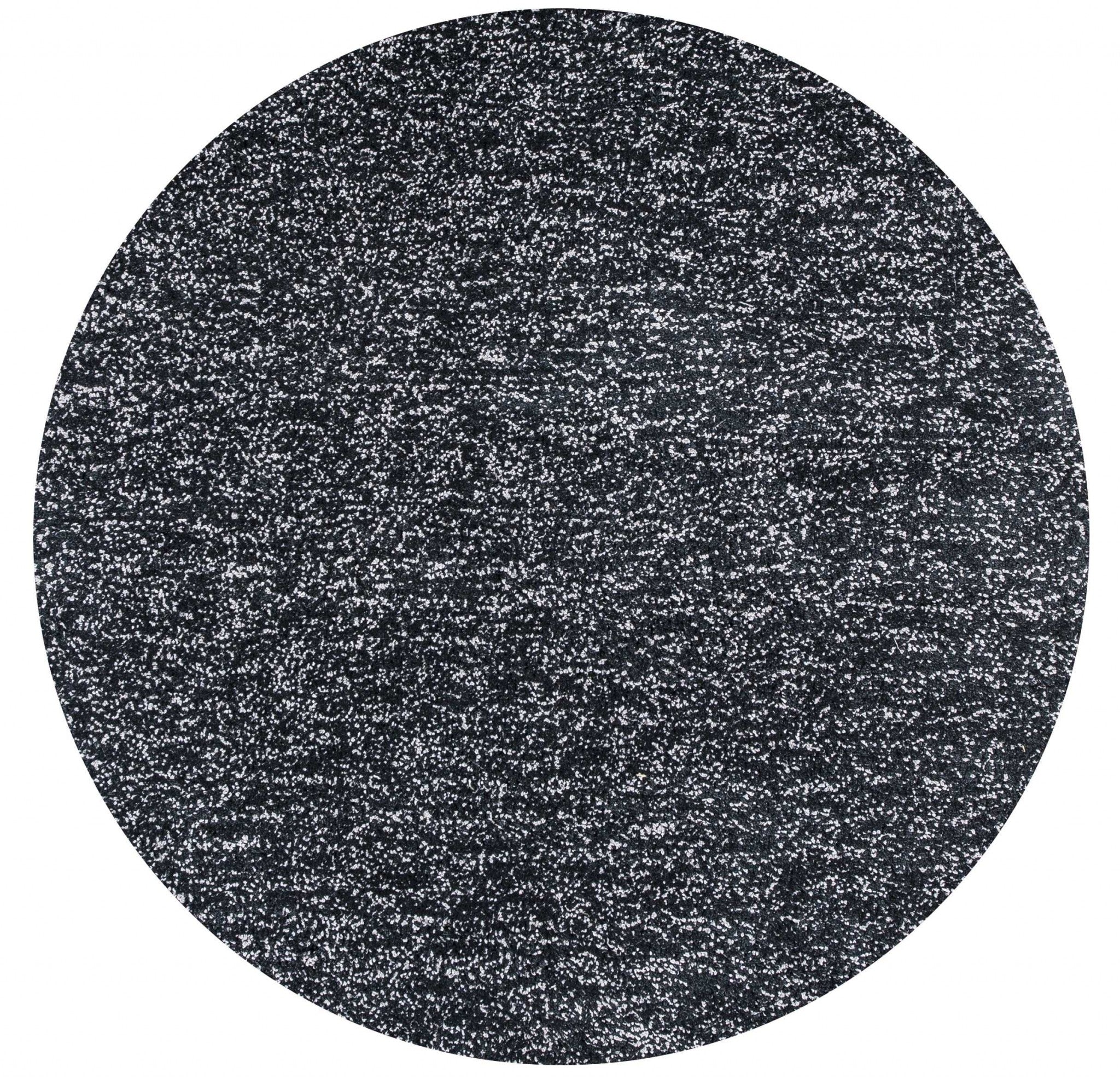 5'X7' Black Heather Indoor Shag Rug