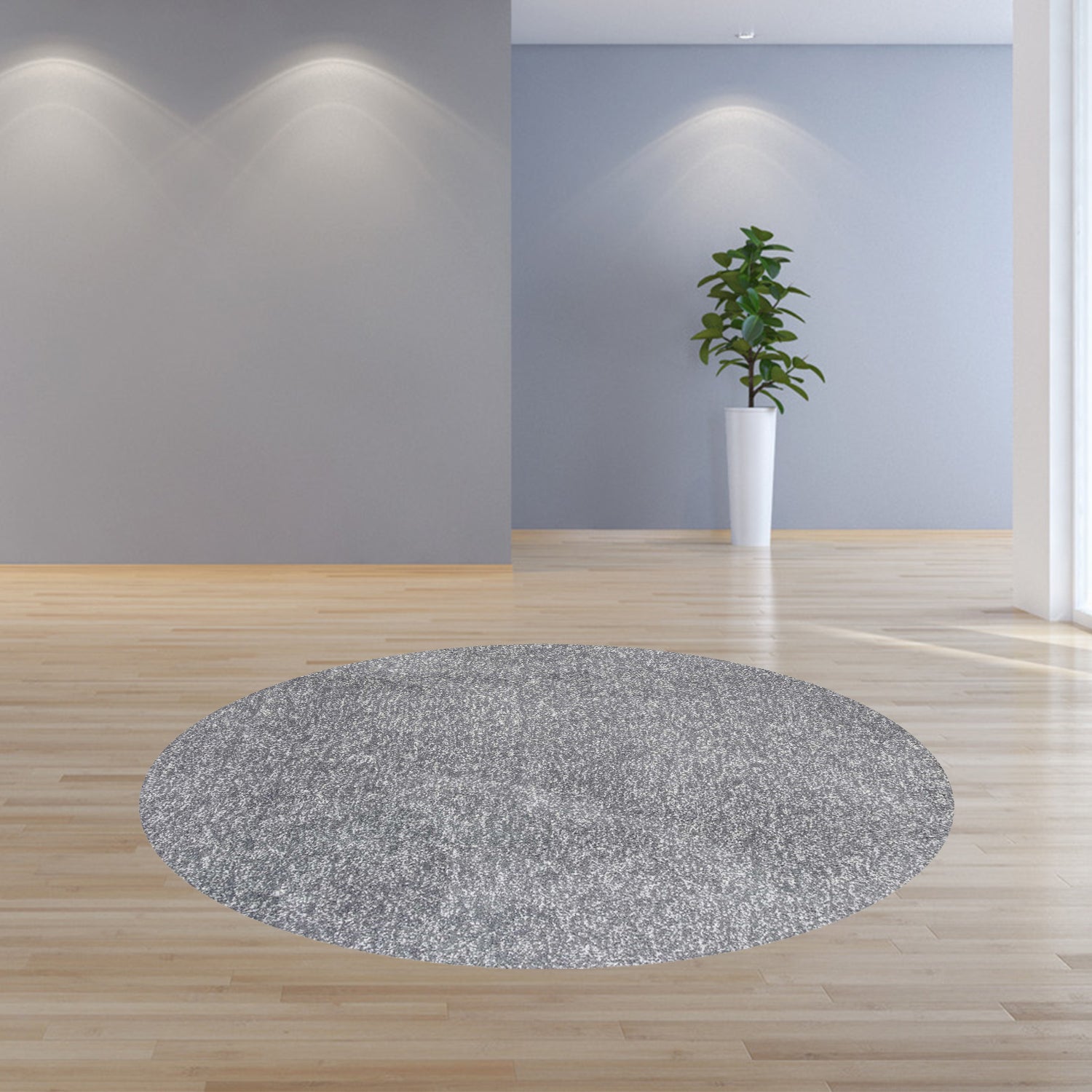 8' X 10' Polyester Grey Heather Area Rug