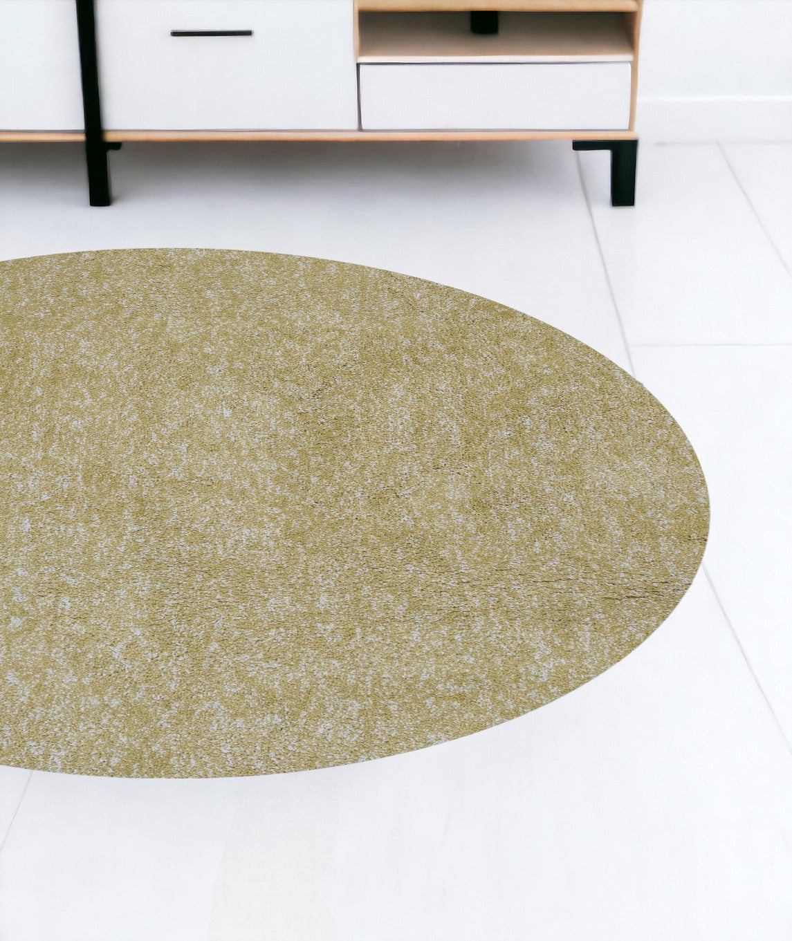 8'X10' Yellow Heather Indoor Shag Rug