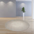 8' Round  Polyester Ivory  Area Rug