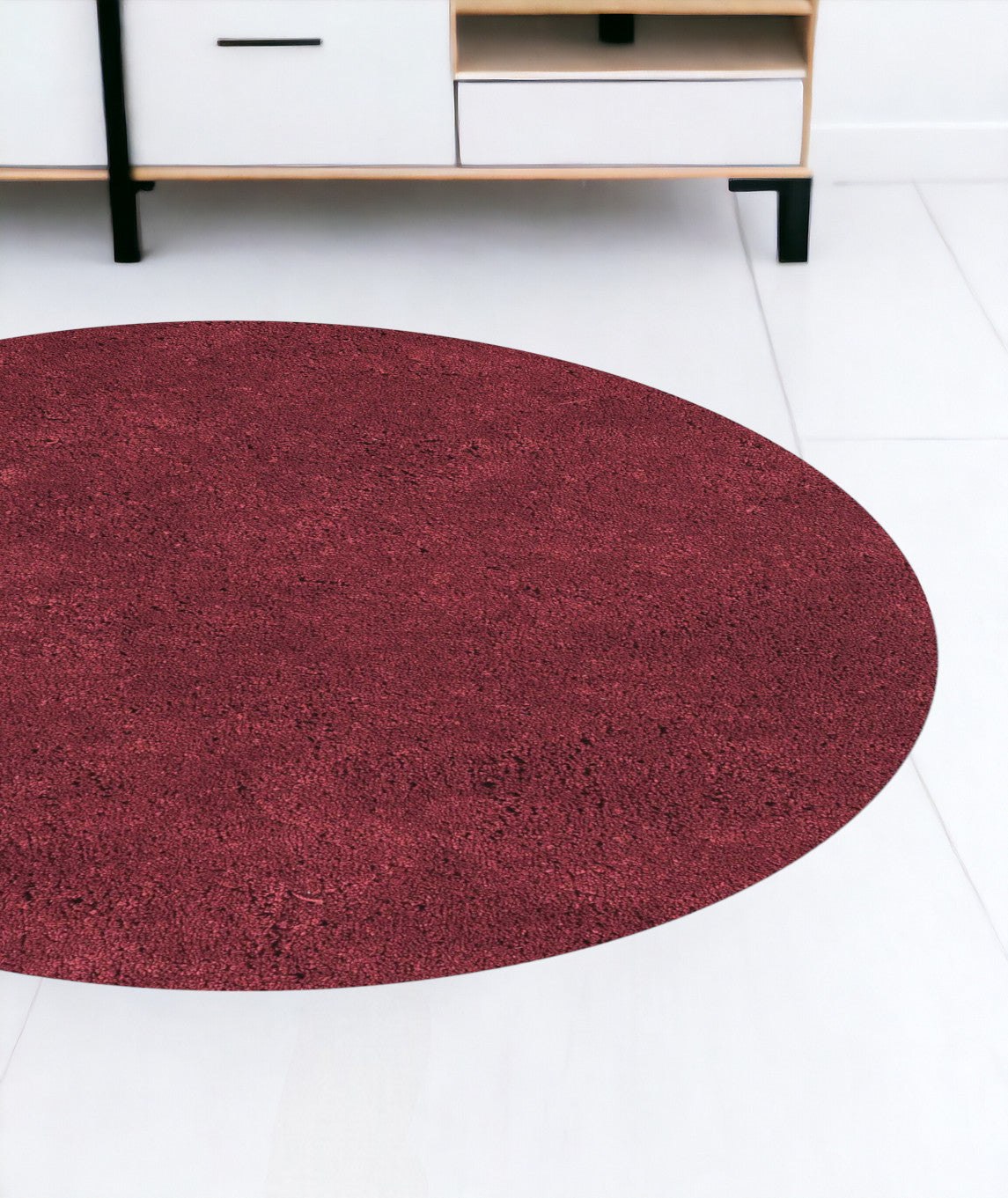 5'X7' Red Indoor Shag Rug