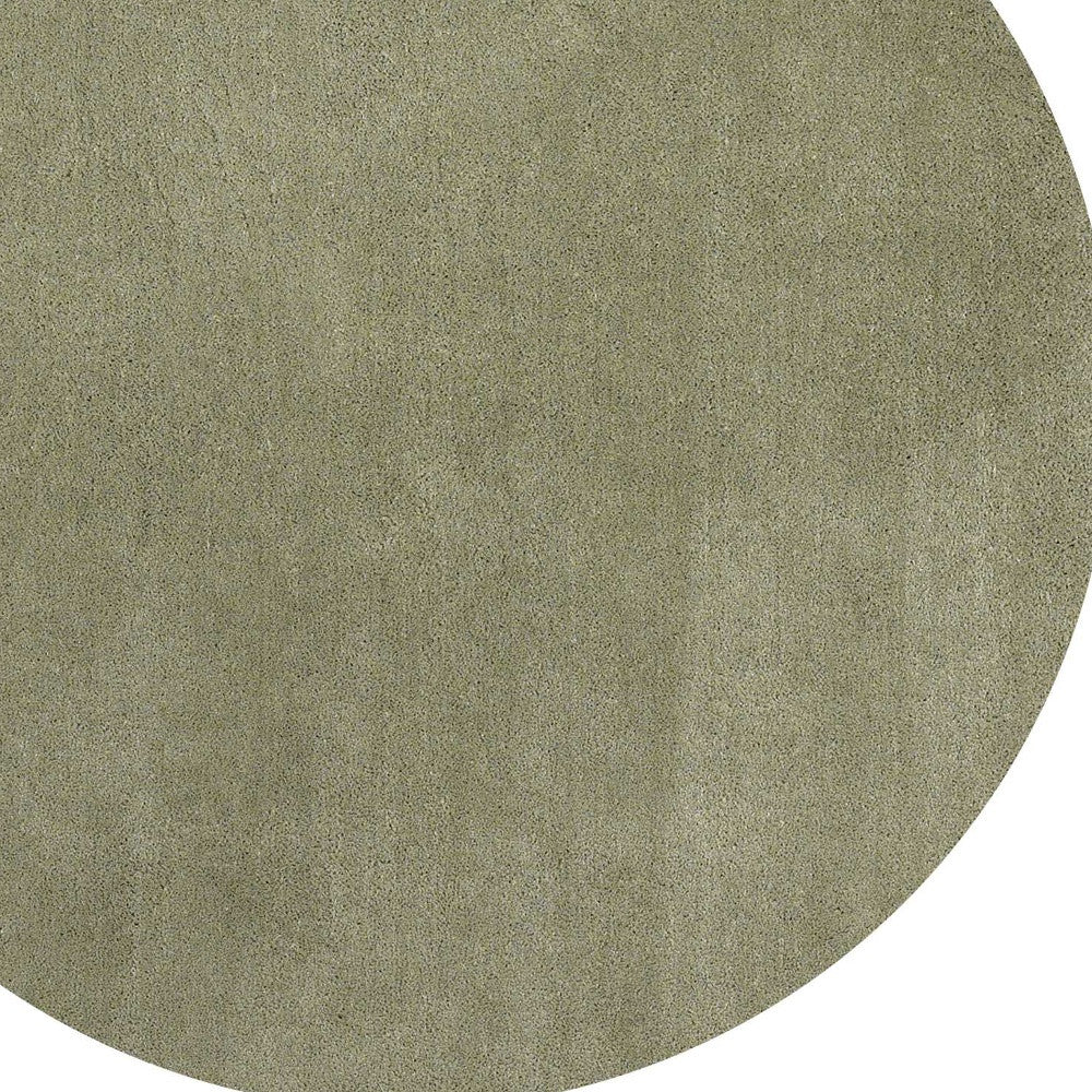 6' Round  Polyester Sage Area Rug