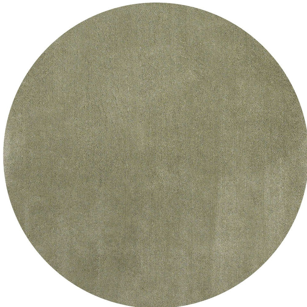 6' Round  Polyester Sage Area Rug