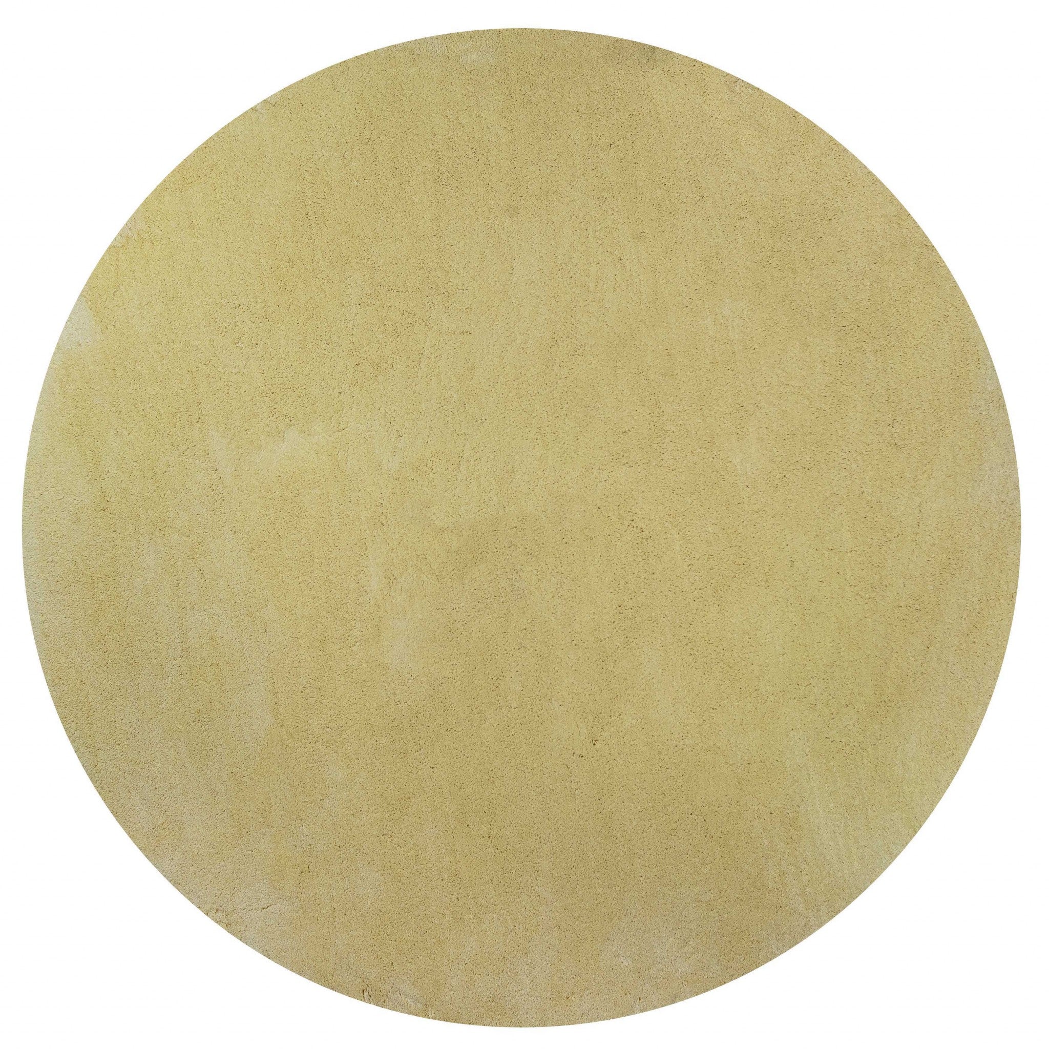 9' X 13' Polyester Canary Yellow Area Rug