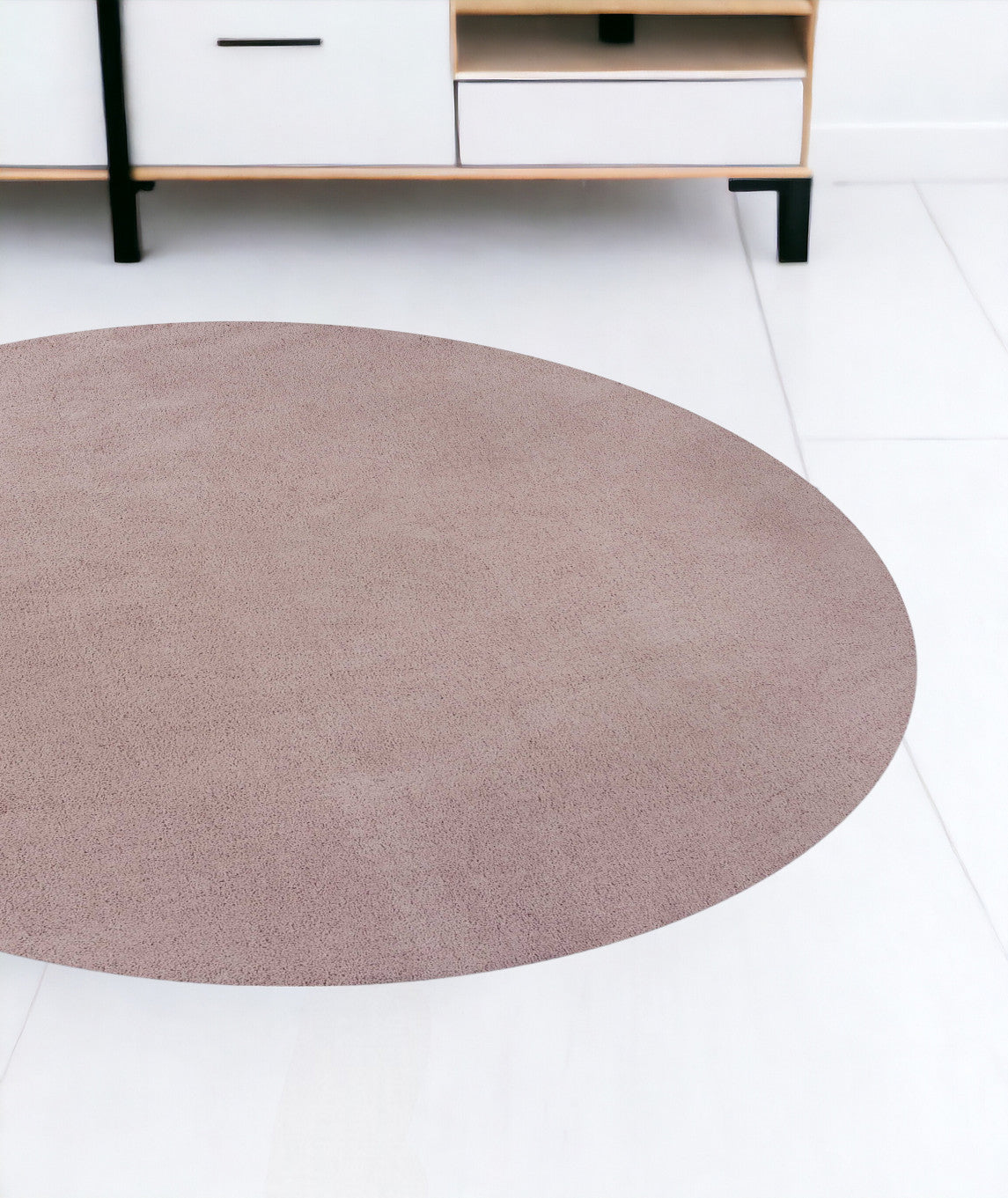 5' X 7' Rose Pink Plain Indoor Area Rug