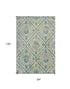 7' X 10'  Polypropylene Ivory Or Teal Area Rug