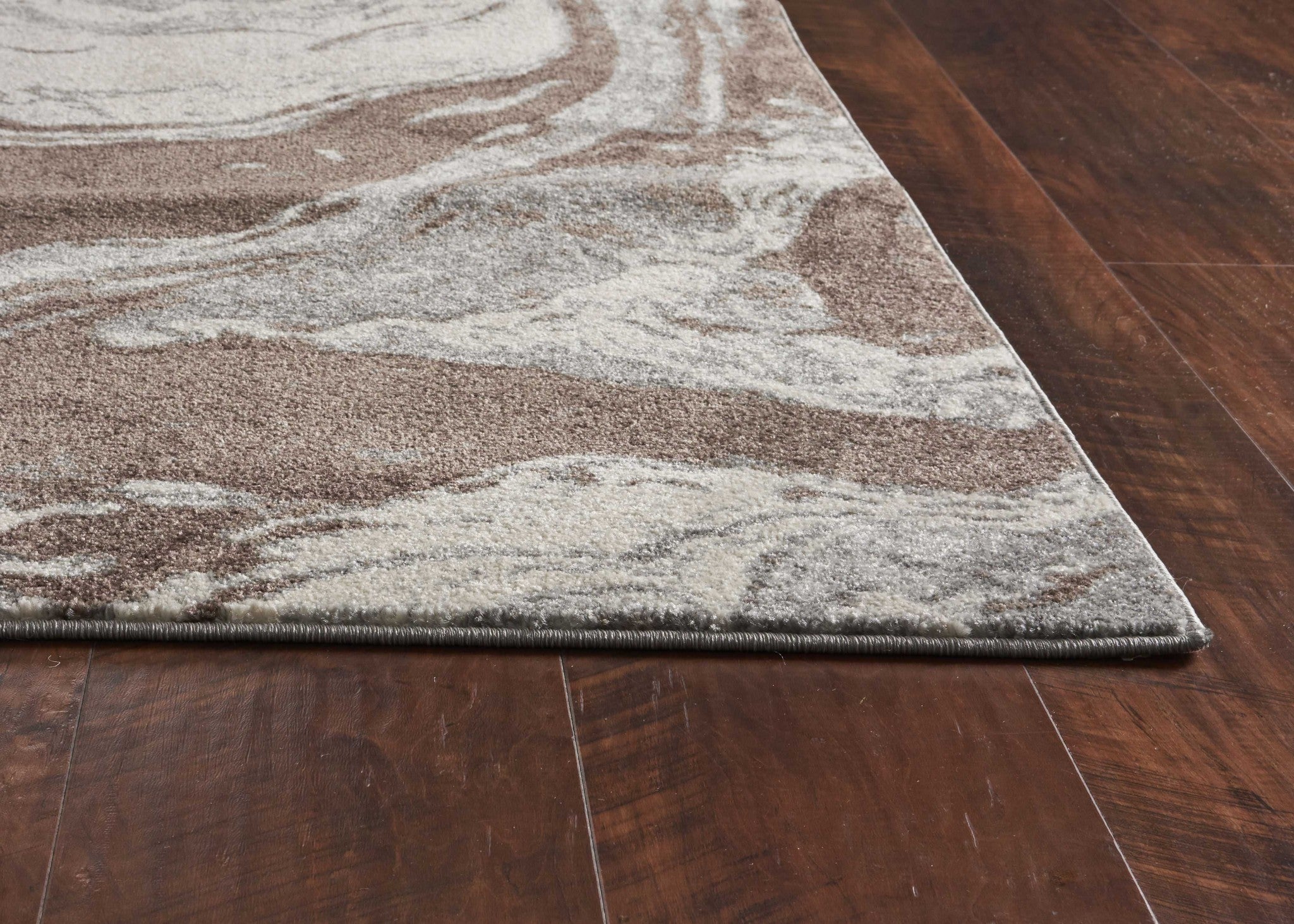 5' X 8' Mocha Marble Indoor Area Rug