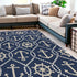 7' X 9'  Uv Treated Polypropylene Navy Area Rug