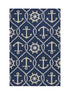 7' X 9'  Uv Treated Polypropylene Navy Area Rug