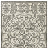 8' Ivory Grey Hand Woven Uv Treated Greek Key Medallion Round Indoor Outdoor Area Rug