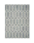 8'X10' Slate Blue Hand Tufted Geometric Indoor Area Rug