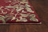 5' x 8' Ruby Red Wool Floral Hand Tufted Area Rug