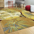 8'X10' Coral Red Ivory Hand Tufted Tropical Leaves Indoor Area Rug