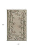 5'X8' Ivory Hand Tufted Bordered Bamboo Indoor Area Rug