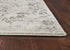 8'X10' Grey Machine Woven Distressed Floral Traditional Indoor Area Rug