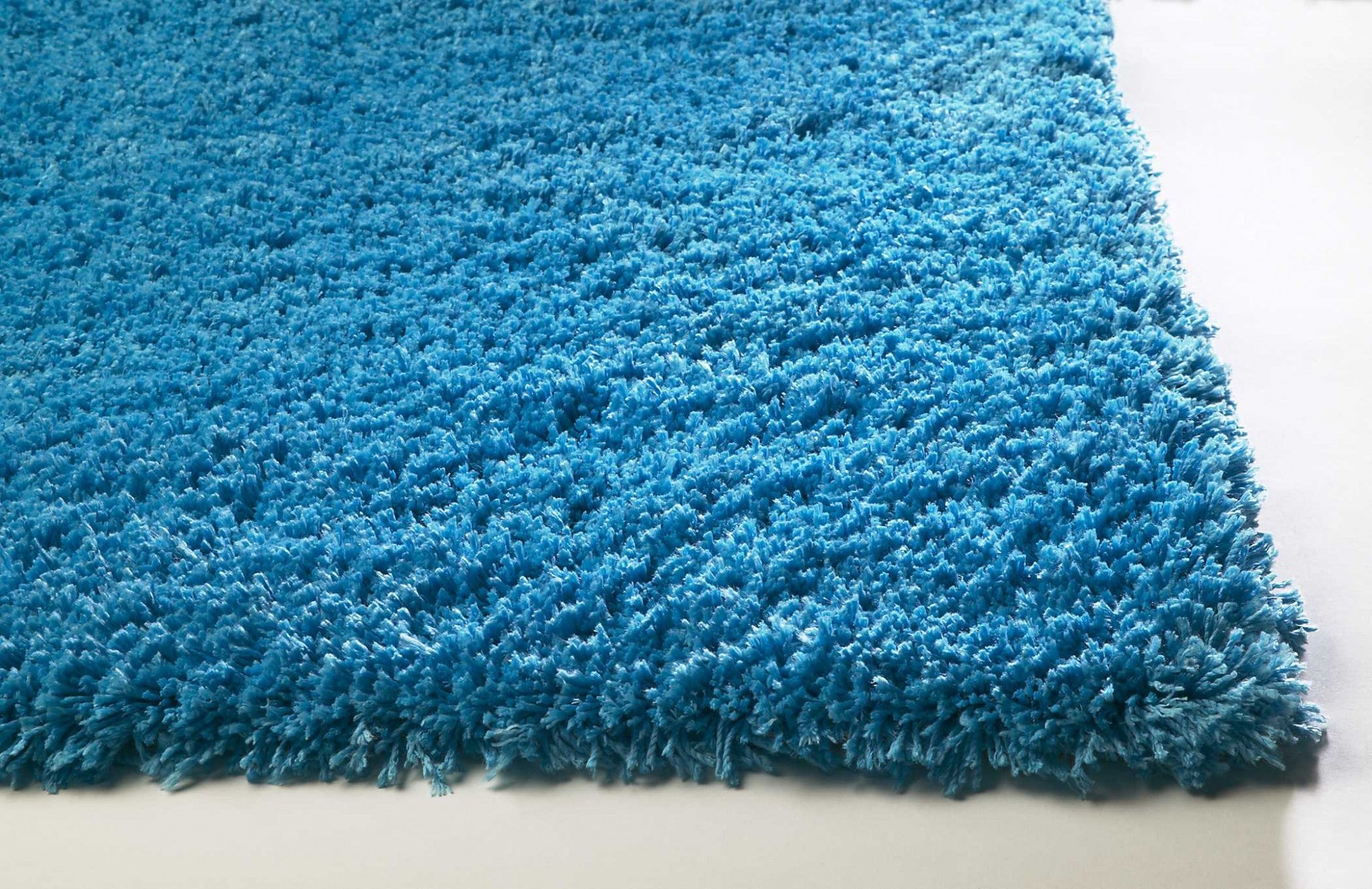 5' X 7' Highlighter Blue Plain Indoor Area Rug