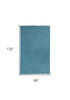 5' X 7' Highlighter Blue Plain Indoor Area Rug