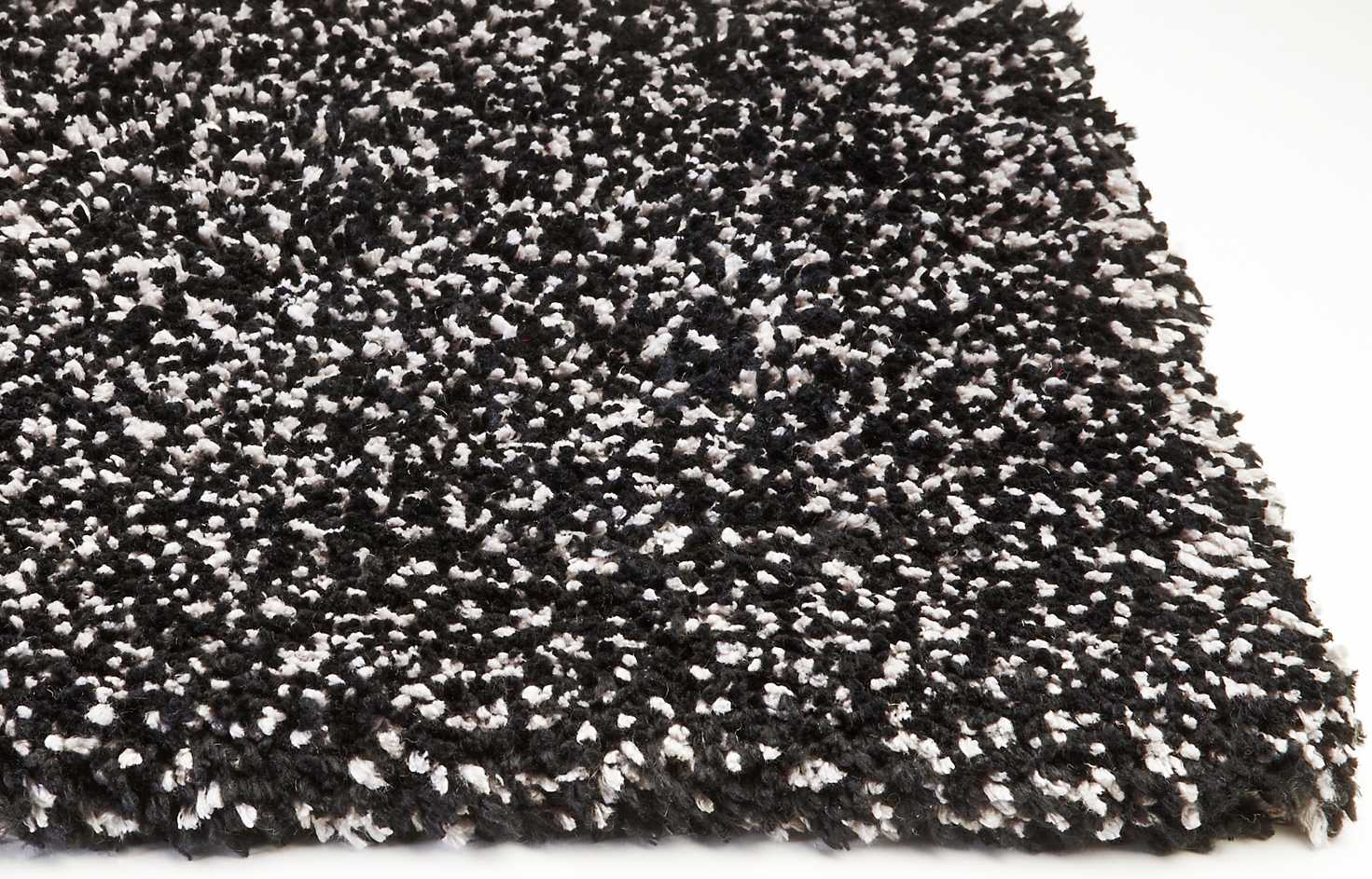 5'X7' Black Heather Indoor Shag Rug